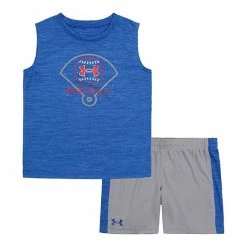 Boys 4-7 Under Armour Baseball Diamond Graphic Muscle Tank Top & Shorts Set