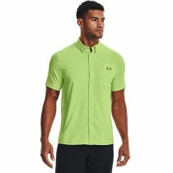 Men's Under Armour Drift Tide 2.0 Fitted Performance Button-Down Shirt Marine Od Green