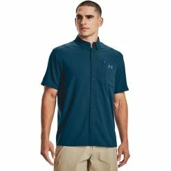 Men's Under Armour Drift Tide 2.0 Fitted Performance Button-Down Shirt Marine Od Green -Under Armour SHOP unnamed file 9376