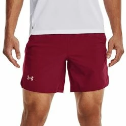 Men's Under Armour Launch Running Shorts Black Rose Retro Pink