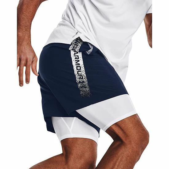 Big & Tall Under Armour Woven Graphic Shorts Royal Pitch Gray 2 Big & Tall Under Armour Woven Graphic Shorts Royal Pitch Gray - Image 2