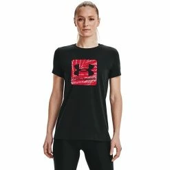 Women's Under Armour Shine Wordmark Tee 0black Beta Pink -Under Armour SHOP unnamed file 9436