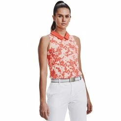 Women's Under Armour Zinger Sleeveless Polo Vermillion -Under Armour SHOP unnamed file 9522