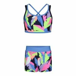 Girls 7-16 Under Armour Plant Life Top & Shorts Bottoms Swimsuit Set