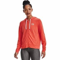 Women's Under Armour Rival Terry Full-Zip Hoodie Vermillion