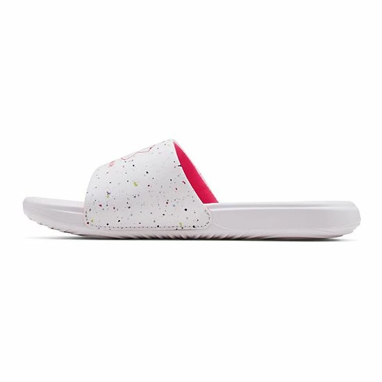 Under Armour Ansa Kids' Graphic Slide Sandals Stellar Pink 2 Under Armour Ansa Kids' Graphic Slide Sandals Stellar Pink - Image 2
