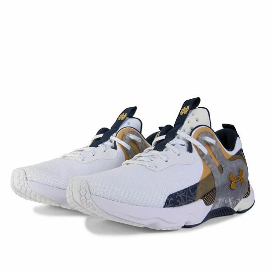 Men's Under Armour White Notre Dame Fighting Irish HOVR Apex 3 Sneakers 3 Men's Under Armour White Notre Dame Fighting Irish HOVR Apex 3 Sneakers - Image 3
