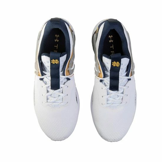 Men's Under Armour White Notre Dame Fighting Irish HOVR Apex 3 Sneakers 4 Men's Under Armour White Notre Dame Fighting Irish HOVR Apex 3 Sneakers - Image 4