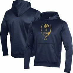 Men's Under Armour Navy Notre Dame Fighting Irish Football Icon Pullover Hoodie