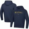 Men's Under Armour Navy Notre Dame Fighting Irish Sideline Football All Day Raglan Pullover Hoodie