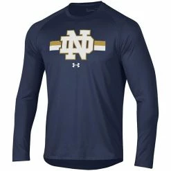 Men's Under Armour Navy Notre Dame Fighting Irish Team Stripe Performance Raglan Long Sleeve T-Shirt -Under Armour SHOP unnamed file 9642