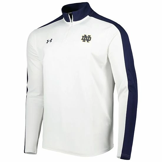Men's Under Armour White Notre Dame Fighting Irish Lightweight Mock Neck Performance Quarter-Zip Jacket 3 Men's Under Armour White Notre Dame Fighting Irish Lightweight Mock Neck Performance Quarter-Zip Jacket - Image 3