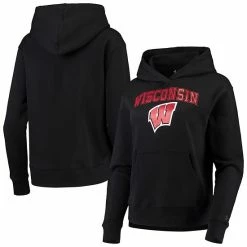 Women's Under Armour Black Wisconsin Badgers All Day Team Fleece Pullover Hoodie