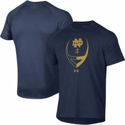 Men's Under Armour Navy Notre Dame Fighting Irish Football Icon Raglan T-Shirt
