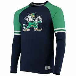Men's Under Armour Navy/Green Notre Dame Fighting Irish Game Day Sleeve Stripe Raglan Long Sleeve T-Shirt -Under Armour SHOP unnamed file 9675