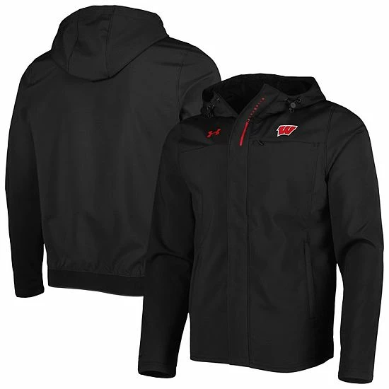 Men's Under Armour Black Wisconsin Badgers Swoven Performance Full-Zip Jacket 1 Men's Under Armour Black Wisconsin Badgers Swoven Performance Full-Zip Jacket