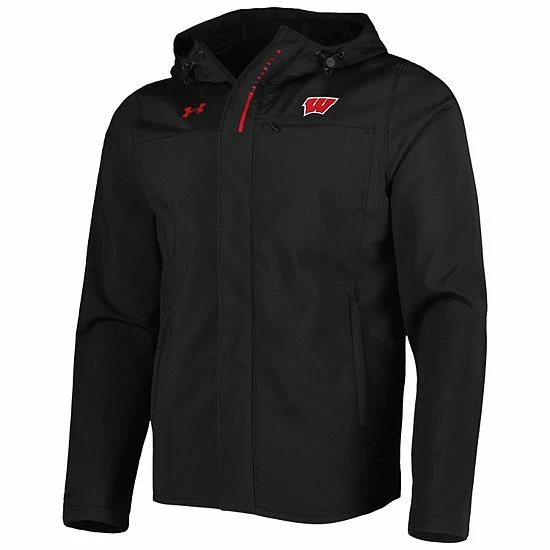 Men's Under Armour Black Wisconsin Badgers Swoven Performance Full-Zip Jacket 3 Men's Under Armour Black Wisconsin Badgers Swoven Performance Full-Zip Jacket - Image 3
