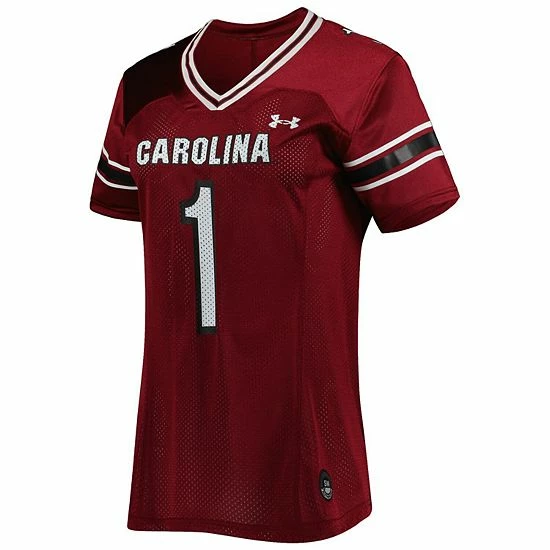 Women's Under Armour #1 Garnet South Carolina Gamecocks Finished Replica Football Jersey 3 Women's Under Armour #1 Garnet South Carolina Gamecocks Finished Replica Football Jersey - Image 3