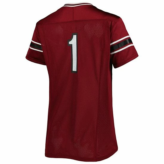 Women's Under Armour #1 Garnet South Carolina Gamecocks Finished Replica Football Jersey 4 Women's Under Armour #1 Garnet South Carolina Gamecocks Finished Replica Football Jersey - Image 4