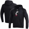 Men's Under Armour Black Cincinnati Bearcats Primary School Logo All Day Raglan Pullover Hoodie