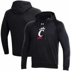 Men's Under Armour Black Cincinnati Bearcats Primary School Logo All Day Raglan Pullover Hoodie