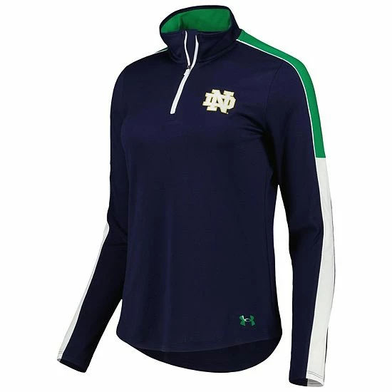 Women's Under Armour Navy Notre Dame Fighting Irish Team Tech Mesh Performance Quarter-Zip Jacket 3 Women's Under Armour Navy Notre Dame Fighting Irish Team Tech Mesh Performance Quarter-Zip Jacket - Image 3