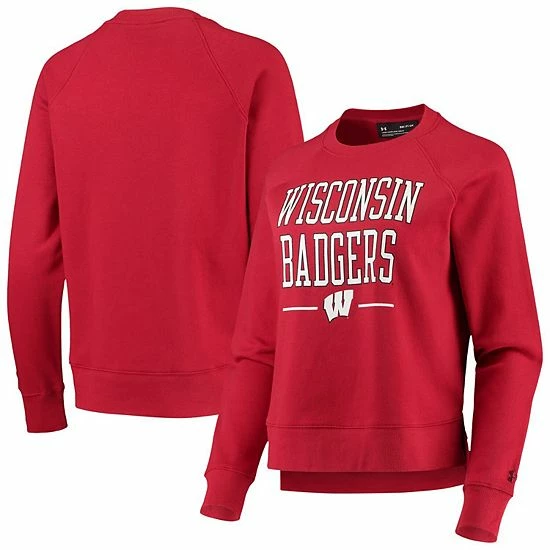 Women's Under Armour Red Wisconsin Badgers All Day Fleece Raglan Pullover Sweatshirt 1 Women's Under Armour Red Wisconsin Badgers All Day Fleece Raglan Pullover Sweatshirt