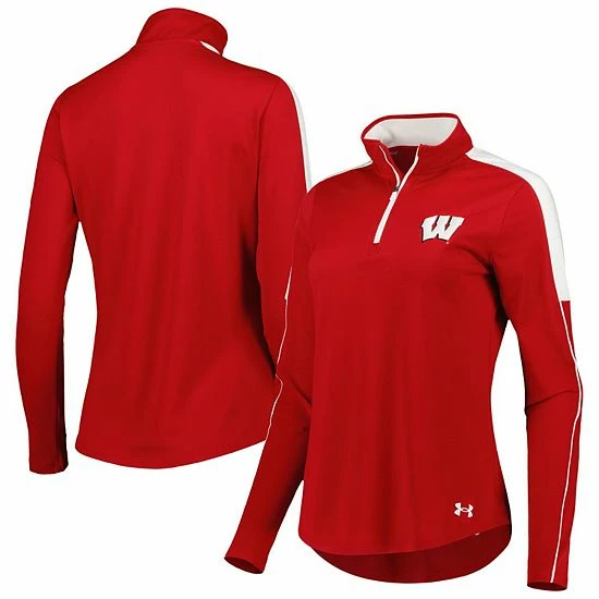 Women's Under Armour Red Wisconsin Badgers Tech Mesh Performance Quarter-Zip Jacket 1 Women's Under Armour Red Wisconsin Badgers Tech Mesh Performance Quarter-Zip Jacket