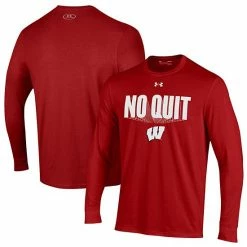 Youth Under Armour Red Wisconsin Badgers Unity Bench Long Sleeve T-Shirt