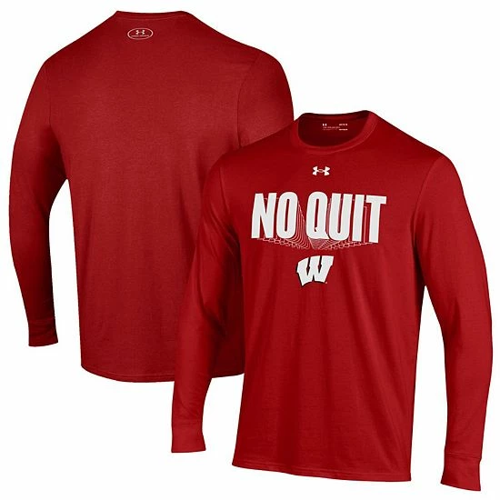 Youth Under Armour Red Wisconsin Badgers Unity Bench Long Sleeve T-Shirt 2 Youth Under Armour Red Wisconsin Badgers Unity Bench Long Sleeve T-Shirt - Image 2