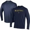 Men's Under Armour Navy Notre Dame Fighting Irish 2022 Sideline Football Long Sleeve T-Shirt
