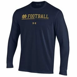 Men's Under Armour Navy Notre Dame Fighting Irish 2022 Sideline Football Long Sleeve T-Shirt -Under Armour SHOP unnamed file 9763