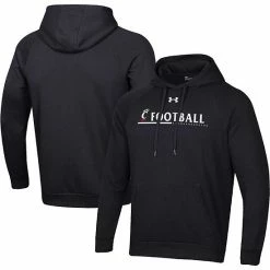 Men's Under Armour Black Cincinnati Bearcats Sideline Football All Day Raglan Pullover Hoodie