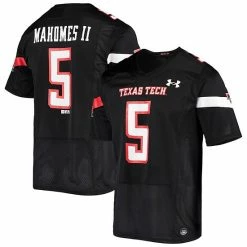 Men's Under Armour Patrick Mahomes Black Texas Tech Red Raiders Team Replica Alumni Jersey