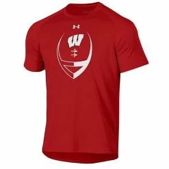 Men's Under Armour Red Wisconsin Badgers Football Icon Raglan T-Shirt -Under Armour SHOP unnamed file 9795