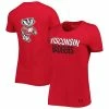 Women's Under Armour Red Wisconsin Badgers 2-Hit Performance T-Shirt