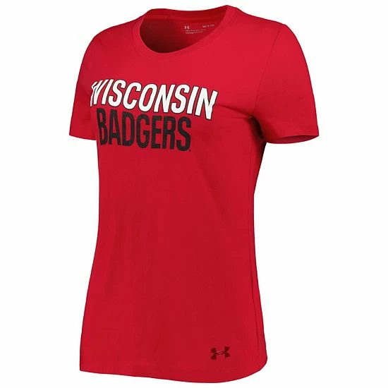Women's Under Armour Red Wisconsin Badgers 2-Hit Performance T-Shirt 3 Women's Under Armour Red Wisconsin Badgers 2-Hit Performance T-Shirt - Image 3