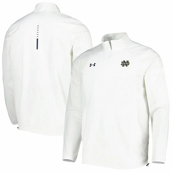 Men's Under Armour White Notre Dame Fighting Irish Motivate 2.0 Quarter-Zip Performance Jacket 2 Men's Under Armour White Notre Dame Fighting Irish Motivate 2.0 Quarter-Zip Performance Jacket - Image 2