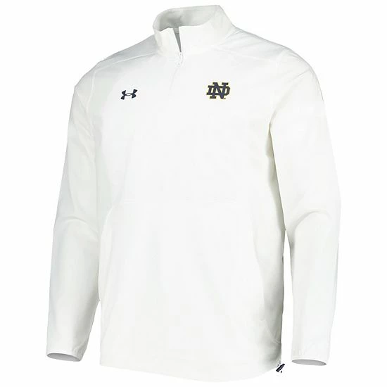 Men's Under Armour White Notre Dame Fighting Irish Motivate 2.0 Quarter-Zip Performance Jacket 3 Men's Under Armour White Notre Dame Fighting Irish Motivate 2.0 Quarter-Zip Performance Jacket - Image 3