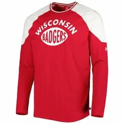 Men's Under Armour Red/White Wisconsin Badgers Iconic Block Raglan Long Sleeve T-Shirt -Under Armour SHOP unnamed file 9815