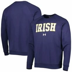 Men's Under Armour Navy Notre Dame Fighting Irish All Day Raglan Sweatshirt