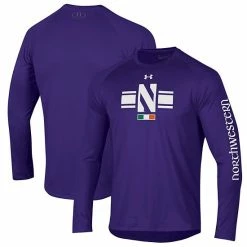 Men's Under Armour Purple Northwestern Wildcats 2022 Aer Lingus College Football Classic Long Sleeve T-Shirt