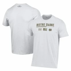 Men's Under Armour White Notre Dame Fighting Irish Freedom Performance T-Shirt