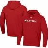 Men's Under Armour Red Wisconsin Badgers Sideline Football All Day Raglan Pullover Hoodie