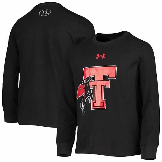 Youth Under Armour Black Texas Tech Red Raiders Vault Long Sleeve T-Shirt 1 Youth Under Armour Black Texas Tech Red Raiders Vault Long Sleeve T-Shirt