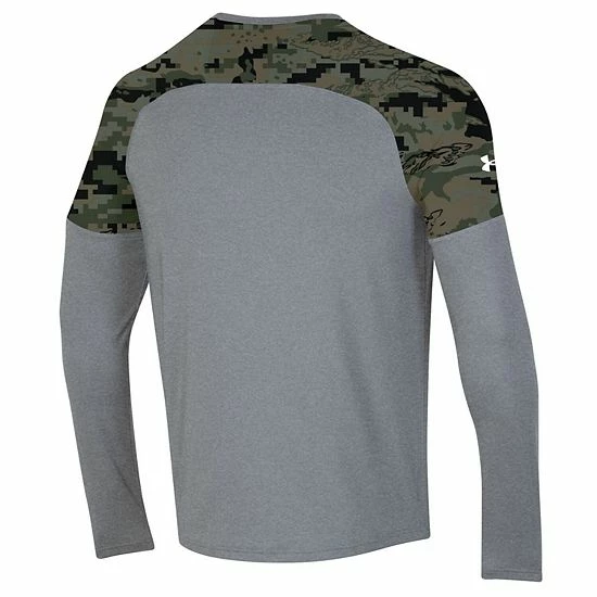 Men's Under Armour Heathered Gray/Camo Maryland Terrapins Freedom Long Sleeve T-Shirt 4 Men's Under Armour Heathered Gray/Camo Maryland Terrapins Freedom Long Sleeve T-Shirt - Image 4