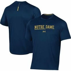 Men's Under Armour Navy Notre Dame Fighting Irish 2022 Sideline Training Performance T-Shirt