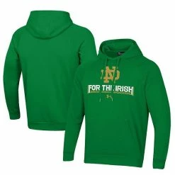 Men's Under Armour Green Notre Dame Fighting Irish For The Irish All Day Pullover Hoodie