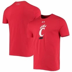 Men's Under Armour Red Cincinnati Bearcats School Logo Performance Cotton T-Shirt
