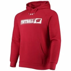 Men's Under Armour Red Wisconsin Badgers 2021 Sideline Football All-Day Raglan Pullover Hoodie -Under Armour SHOP unnamed file 9994